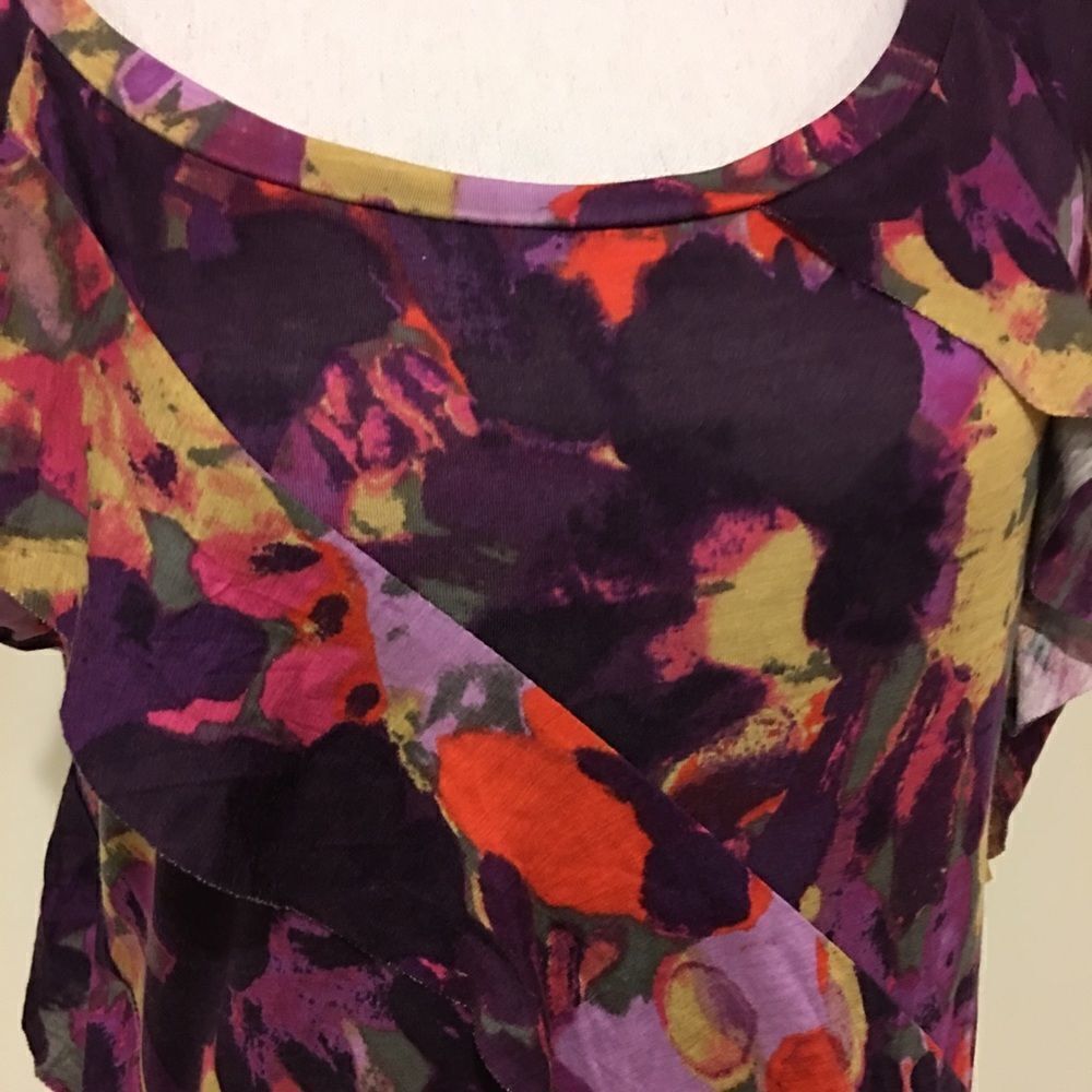 Banana Republic Short Sleeve Ruffled Top Small
